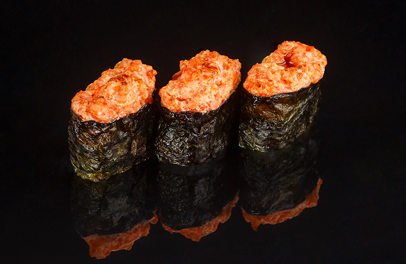 Заказ Суши, запеченные под соусом спайси креветка (3 шт.)
